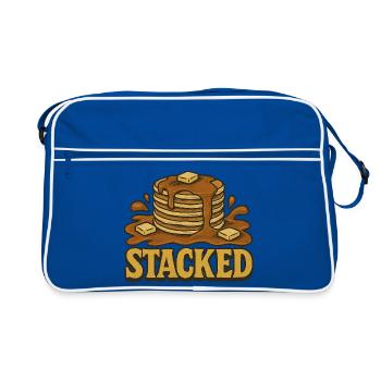 Crêpes empilées au sirop - Sac Retro - bleu/blanc - Devant