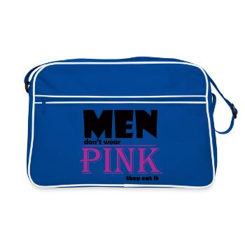 Pink Serif Logo Tee Art - Retro Bag - blue/white - Front