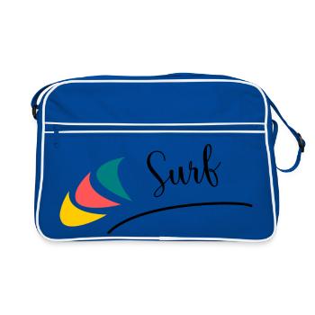 HOLIDAY. HAPPY HOLIDAYS. MISTRESS. MASTER. TEACHER - Retro Bag - blue/white - Front