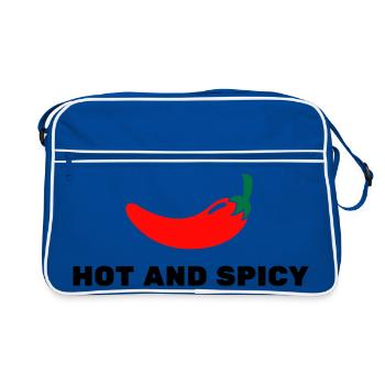 Hot and spicy - Retro Bag - blue/white - Front