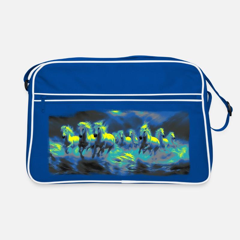 Wilde Pferde Retro Tasche