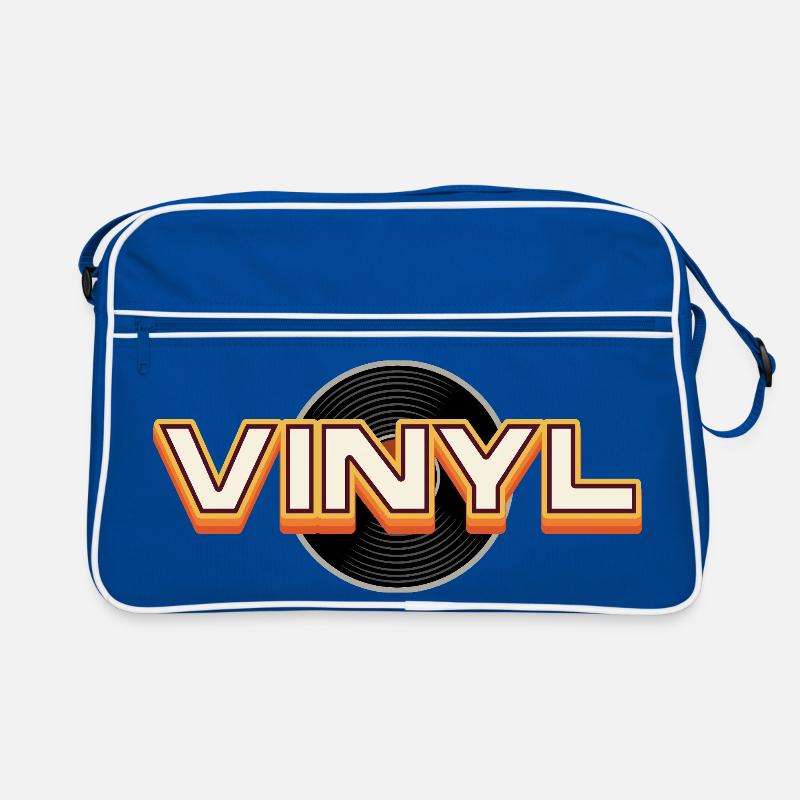 Conception typographique rétro du vinyle Sac Retro