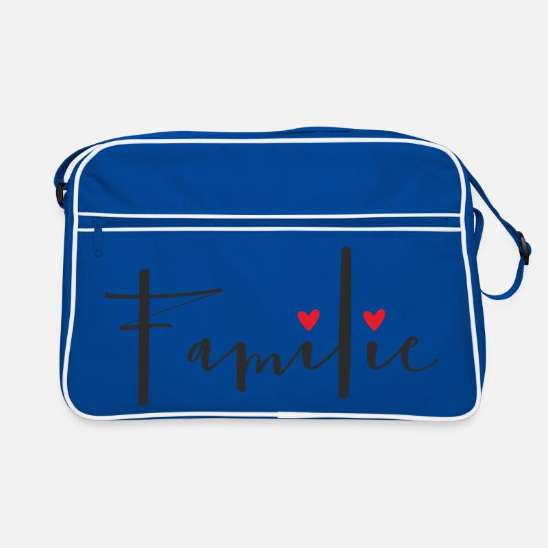 Famille – Un design de texte aimé Sac Retro