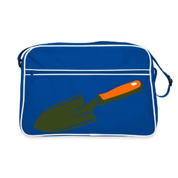 Shovel Trowel Treasure Hunt Garden - Retro Bag - blue/white - Front