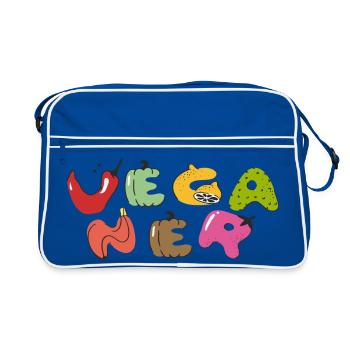 Vegan - Retro Bag - blue/white - Front