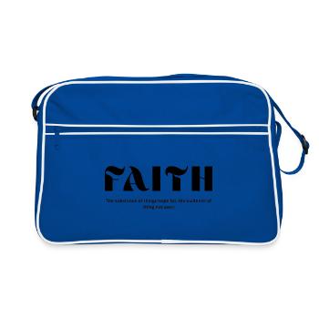 Typographie de la Flamme de la Foi - Sac Retro - bleu/blanc - Devant