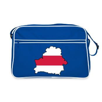 Silhouette of Belarus - Retro Bag - blue/white - Front