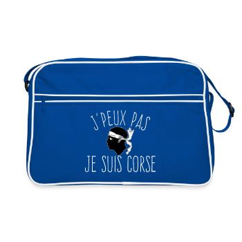 J'peux pas je suis corse  - Sac Retro - bleu/blanc - Devant