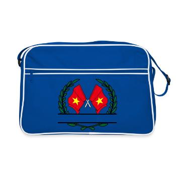 Drapeaux Vietnam bannière couronne de laurier - Sac Retro - bleu/blanc - Devant