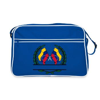 Drapeaux Venezuela bannière couronne de laurier - Sac Retro - bleu/blanc - Devant