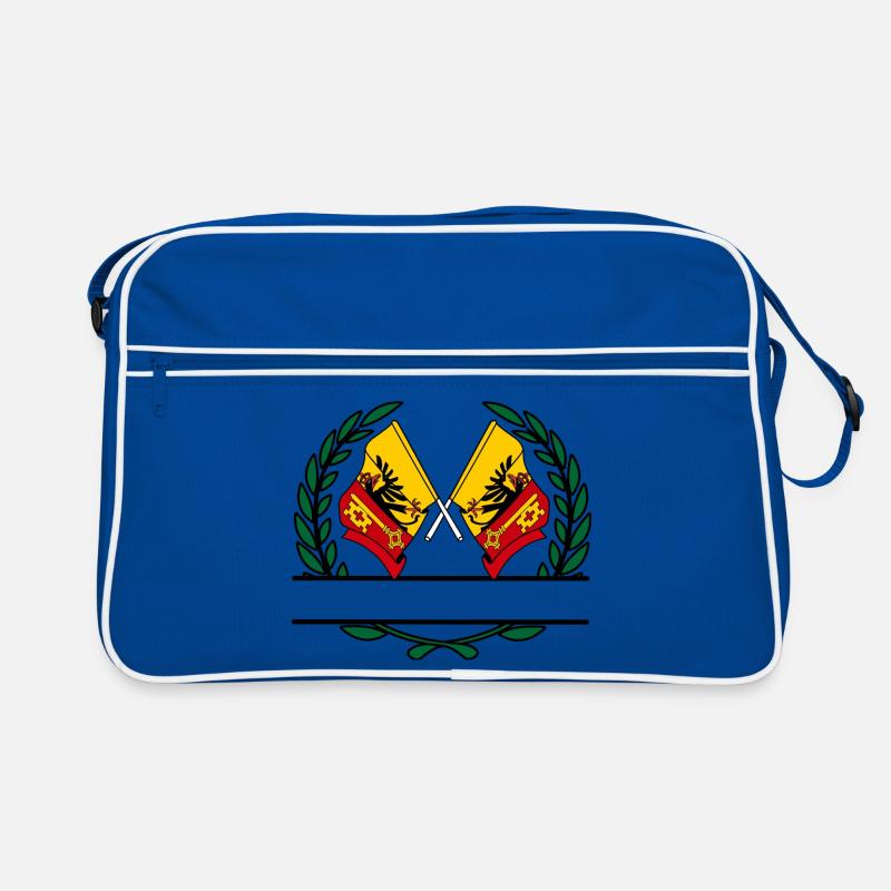 Flaggen Kanton oder Genf Schweiz Lorbeerkranz b Retro Tasche