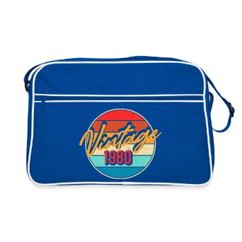 Vintage 1980s Retro Design 80s - Retro Bag - blue/white - Front