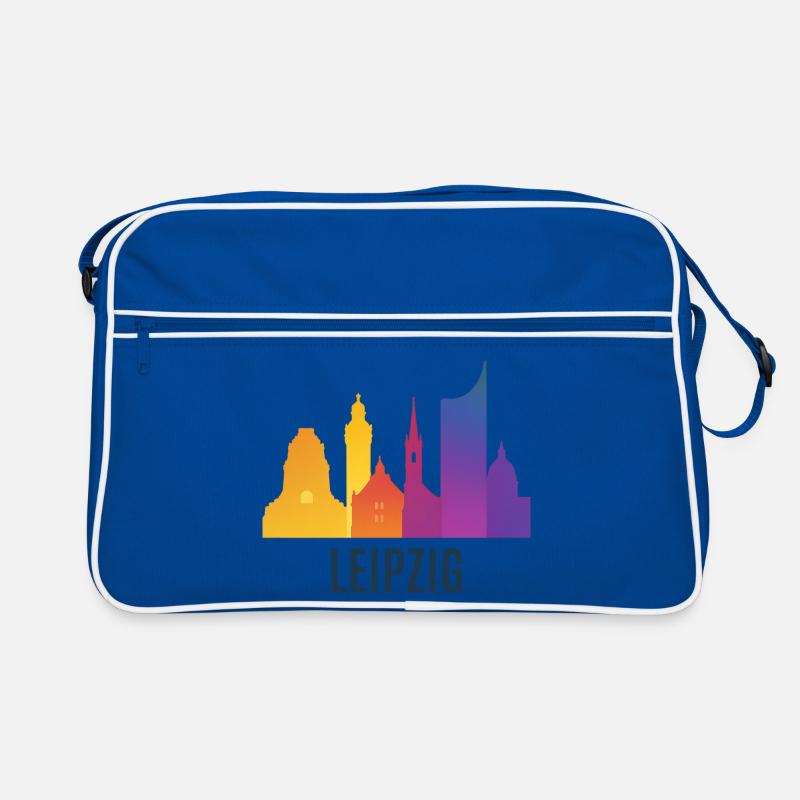 Leipzig Skyline Gradient Retro Bag