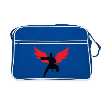Aïkido - Art Martial - Aïkidoka - Sac Retro - bleu/blanc - Devant