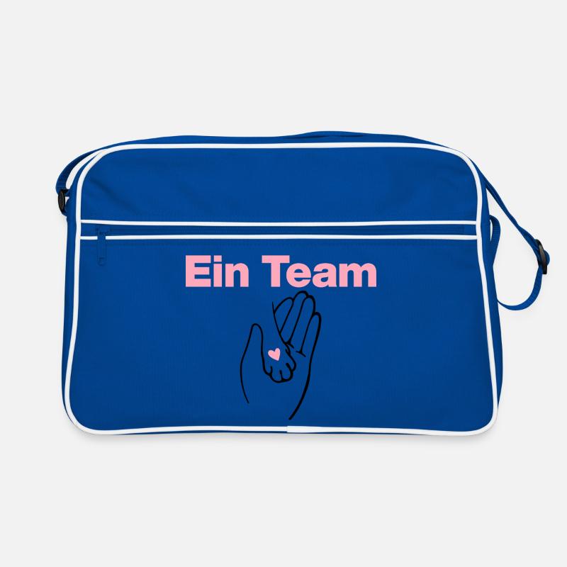 Ein Team, Mensch & Samtpfote, Katze, Katzenfans Retro Tasche