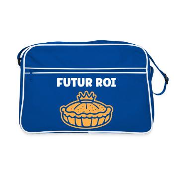 Humour galette des rois - Sac Retro - bleu/blanc - Devant