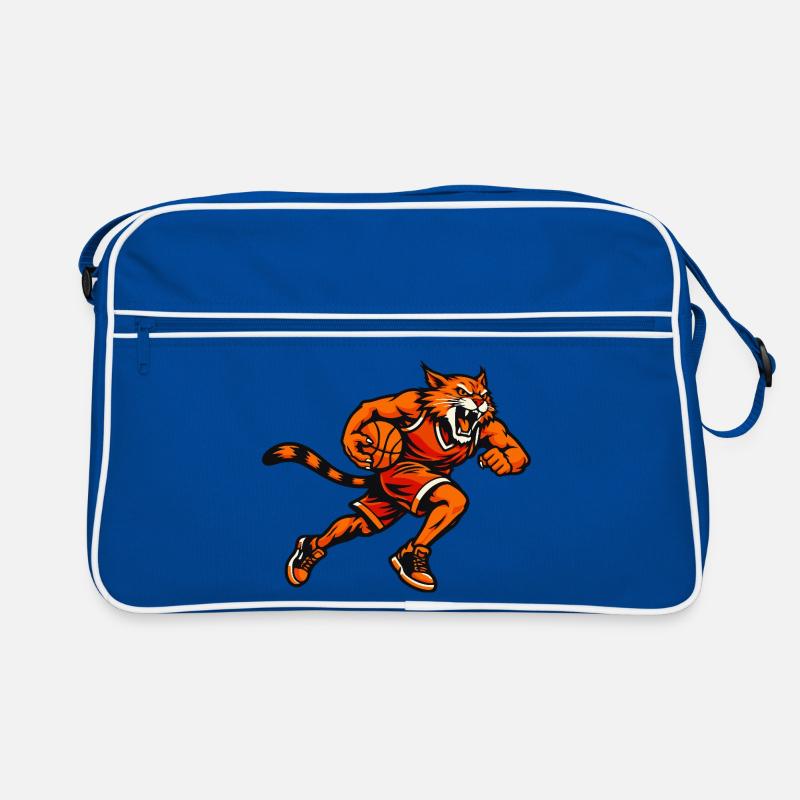 Tiger Hoops Maskottchen Retro Tasche