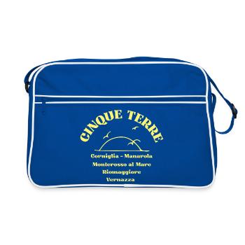 Crête côtière des Cinque Terre - Sac Retro - bleu/blanc - Devant
