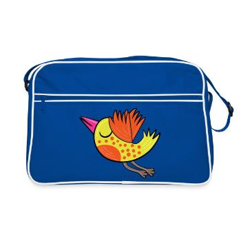 Petit Oiseau Jaune - Sac Retro - bleu/blanc - Devant