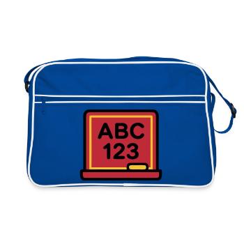 Blackboard ABC 123 School enrolment - Retro Bag - blue/white - Front