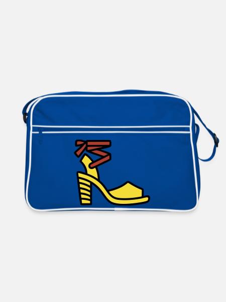 Chaussures à talons hauts Fashion Italie Fashionista - Sac Retro - bleu/blanc - Devant