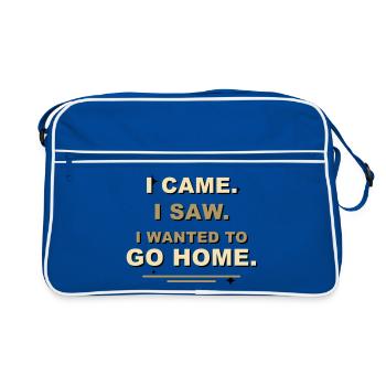 Je suis venu, j’ai vu que je voulais rentrer chez moi - Sac Retro - bleu/blanc - Devant