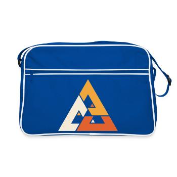 Valknut - Wikinger Odin Walhalla Nordische Götter - Retro Tasche - Blau/Weiß - Vorne