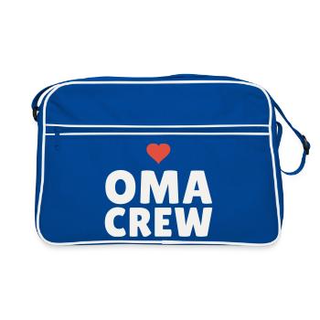 Équipe de Grand-mère Cœur Cadeau Grand-mère Équipe de la Fête des Mères - Sac Retro - bleu/blanc - Devant