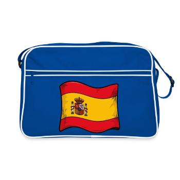 Style de dessin animé du drapeau espagnol - Sac Retro - bleu/blanc - Devant