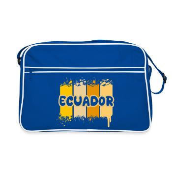 Ecuador als Urlaub - Retro Tasche - Blau/Weiß - Vorne