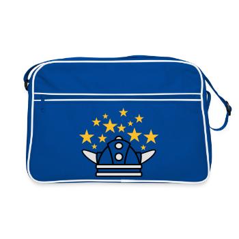Casque de Viking - Sac Retro - bleu/blanc - Devant