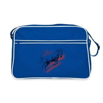 Horse - Retro Bag - blue/white - Front