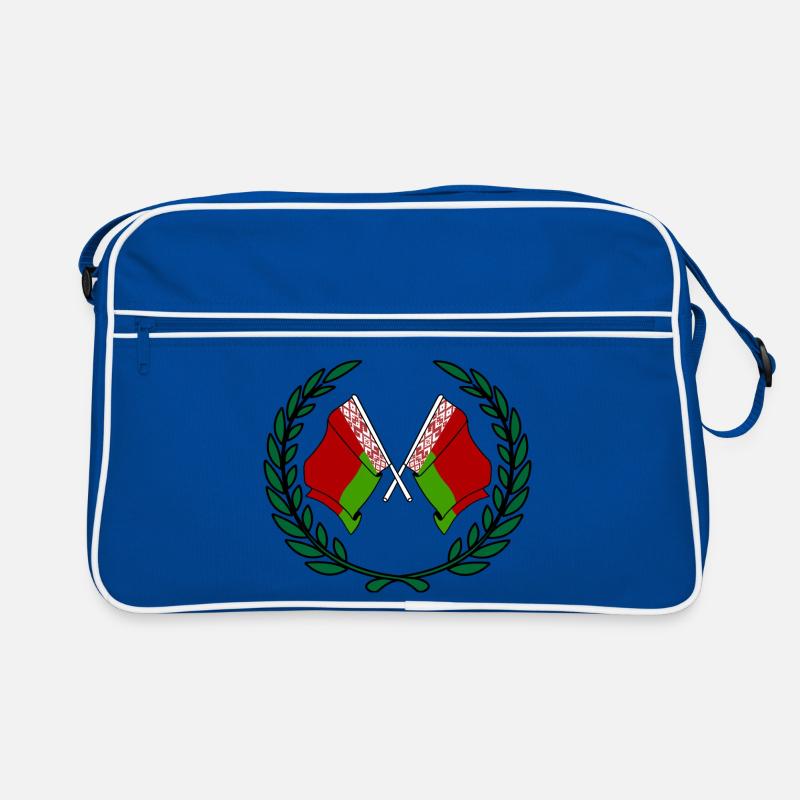 Flags Belarus in laurel wreath Retro Bag
