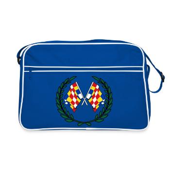 Drapeaux province d'Anvers Belgique couronne de laurier - Sac Retro - bleu/blanc - Devant