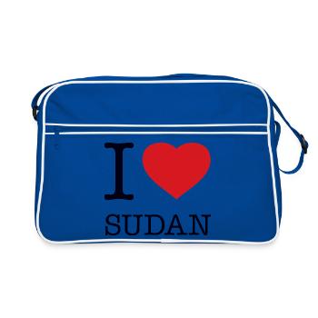 I LOVE SUDAN - Retro Bag - blue/white - Front