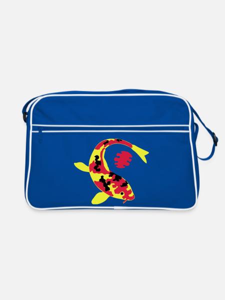 Poisson abstract en couleurs vives - Sac Retro - bleu/blanc - Devant