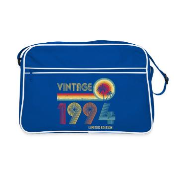 Vintage 90er Retro Sonnenuntergang Design - Retro Tasche - Blau/Weiß - Vorne