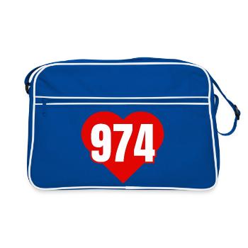 Red Heart 974 - Retro Bag - blue/white - Front
