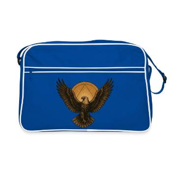 Eagle in the circle of the sun - Retro Bag - blue/white - Front
