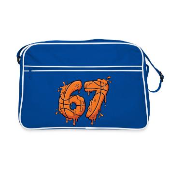67 Meme Basketball Graffiti - Retro Bag - blue/white - Front