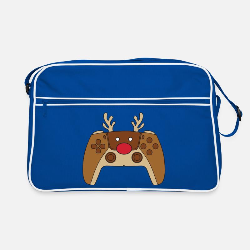 Reindeer Video Game Controller Christmas Player Retro Bag