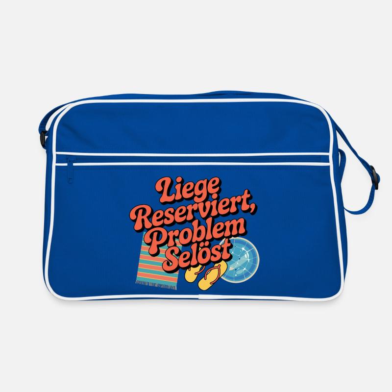 Lounger Reserved Problem solves funny beach Retro Bag