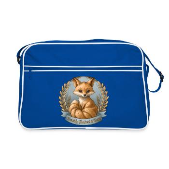 Freshly Baked & Foxy – Fox Illustration - Retro Bag - blue/white - Front