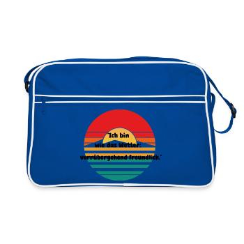 Sunset Retro Motif - Retro Bag - blue/white - Front