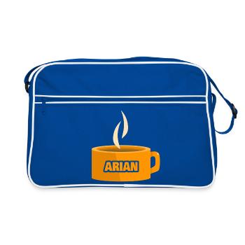 Arian - Retro Tasche - Blau/Weiß - Vorne