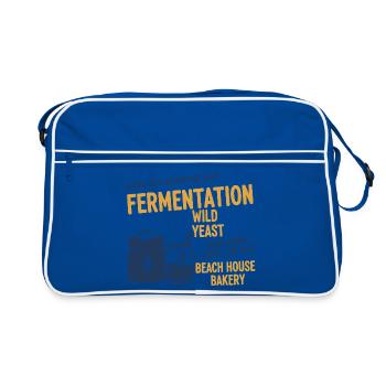 Pot de levain pâtissier Baker Pain Levain - Sac Retro - bleu/blanc - Devant
