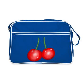 Cherry Duo Fruit Cherry Fruit - Retro Bag - blue/white - Front