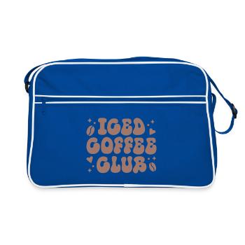 Eiskaffee-Club-Latte-Ästhetik - Retro Tasche - Blau/Weiß - Vorne