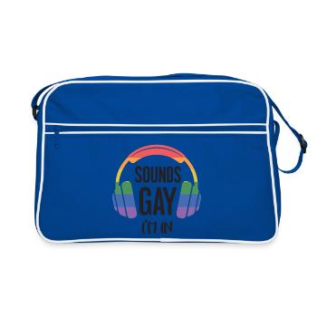 Mois de la Fierté LGBT - Ça sonne gay, j’en suis - Sac Retro - bleu/blanc - Devant