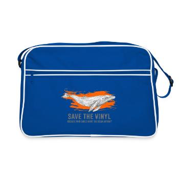 Art de sauvetage de baleines et vinyles - Sac Retro - bleu/blanc - Devant